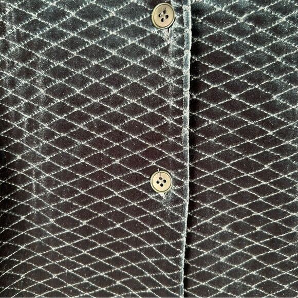 Worth Velvet Holiday Green Quilted Diamond Lined Jacket Blazer 10 - Picture 7 of 8